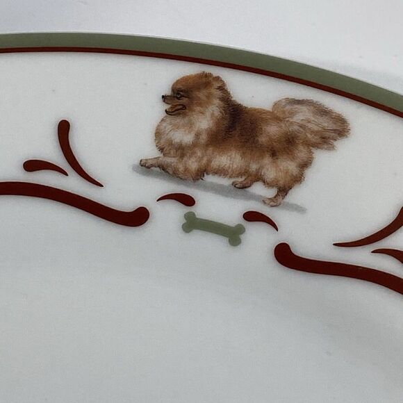 Rare Danbury Mint Pomeranian Dog Dinnerware Dinner Plates Set Of (4) 10.5” - Picture 11 of 16